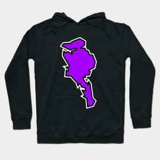 Quadra Island Dressed in a Purple Violet - Solid Simple SIlhouette - Quadra Island Hoodie